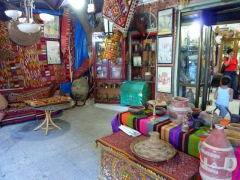 Lots of locally made crafts for sale near the entrance to the Roman ruins in Tipaza
