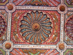 Elaborately decorated wooden ceiling panels in Palais Des Rais; Algiers
