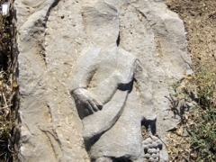 Carving of Bacchus, God of Wine, outside the Temple of Jupiter; Timgad
