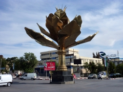 A giant "golden" flower monument in Setif
