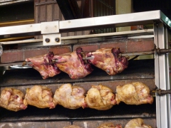 Roasted sheep's head, anyone? Rotisserie stand in Setif
