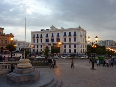 View of Constantine's downtown at dusk
