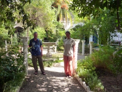 Posing in the garden of Achmed Bey's Palace; Constantine
