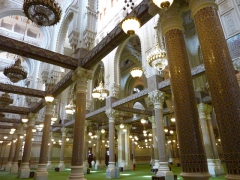 The beautifully ornate interior of Amir Abdel Kader Mosque
