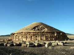 The Tomb of the Numidian Kings at Medracen. This structure is the oldest Numidian building in the world, standing at 58m in diameter, 19m tall and supported by 60 columns
