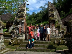 Family photo; Gunung Kawi rock temple