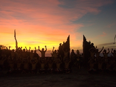 What a beautiful way to view a sunset; Uluwatu's kecak fire dance