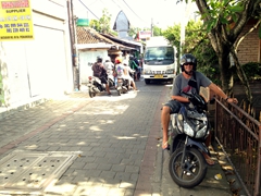 Robby ready to explore Bali by motorbike