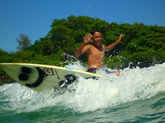 A happy surfer; Nusa Dua 