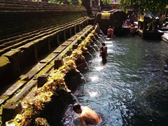 Bathing pools of holy spring water; Tirta Empul temple