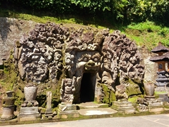 Entrance portal to Goa Gajah (Elephant Cave)
