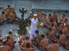 The kecak fire dance is held at sunset and has become a popular tourist attraction...get there early for the best seats!