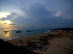 Sunset over Jimbaran Beach