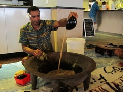 Eli preparing our traditional kava ceremony