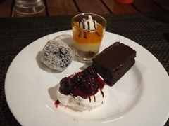 Dessert options after the "all you can eat BBQ night"; Blue Lagoon Beach Resort