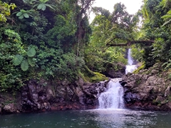 The beautiful, secluded second waterfall