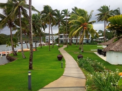 Manicured gardens at the Pearl; Pacific Harbour