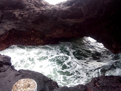 Rocky lava pools near the To Sua Ocean Trench
