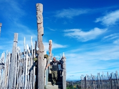 Otatara Pa, one of the best examples of a Maori hilltop fort/defensive settlement 