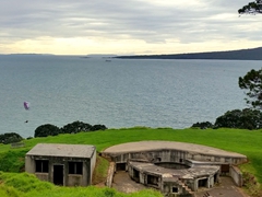 Gun emplacements and tunnel complex of North Head Historic Reserve, a military installation built to proctect the city of Auckland against invasion during WWI and WWII 