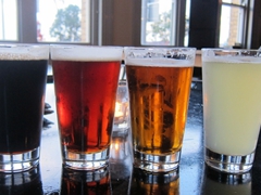 Our colorful beers at the Northern Steamship bar