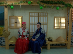 Wearing hanbok - traditional Korean dress