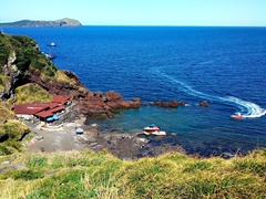 Haenyeo women divers host several shows daily at this secluded section of Seongsan's coast line 