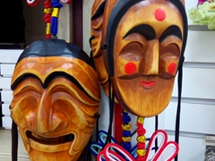 Korean masks for sale at an overpriced souvenir store