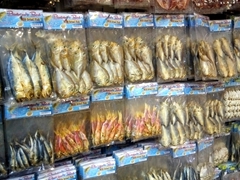 Dried fish for sale; Tagbilaran supermarket