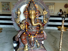 Ganesha statue in the lobby of our hotel; Khajuraho Temple View