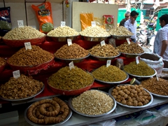 Dried fruits and nuts display; Chandni Chowk