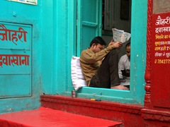 Colorful reading spot tucked away in Old Delhi