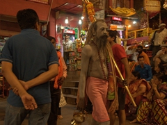 Sadhu at the aarti ceremony