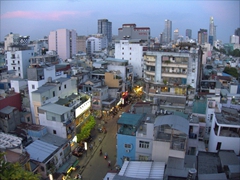 Dusk view of Saigon