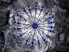 Detail of the chandelier at the Salt Cathedral of Zipaquirá