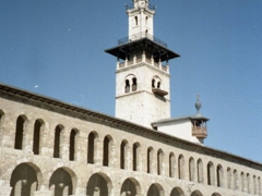 View of the minaret of the bride, which was the first minaret built for the Umayyad Mosque