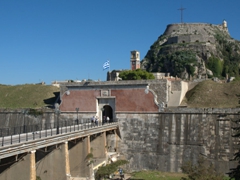 View of the moat to cross to reach the Old Fortress
