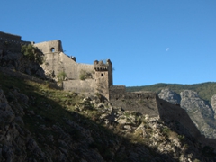 View of Kotor's fortifications from the old mule path