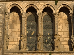 Detail on St Adrian's Church (13th century); Mailly-le-Château 