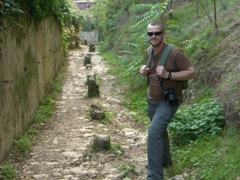 Robby on our hike up to Mailly-le-Château upper village