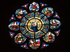 Stained glass window; Clamecy's Church of St Martin