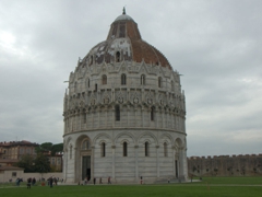 Pisa's Baptistery (dedicated to St. John the Baptist); Piazza dei Miracoli