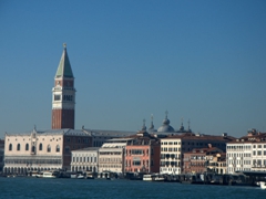View looking towards Piazza San Marco with the bell tower (campanile) dominating the skyline