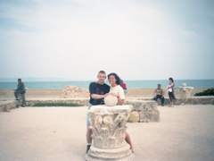 Ken and Becky at the archaeological site of Carthage