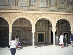 Our group checking out the Mosque of the Barber, a must see stop in Kairouan