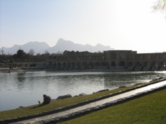 View of the most famous of Isfahan's 11 bridges, the Si-o-se Pol Bridge