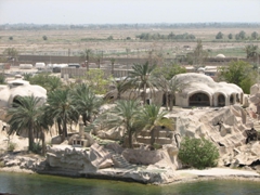 View of Flintstone Village, which Saddam had built for his grandchildren as a playground