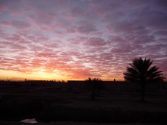 A spectacular sunset over Baghdad
