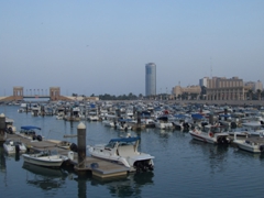 View of the endless boats docked in a harbor