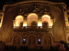 Evening view of the National Theater
